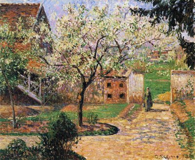 Flowering Plum Tree, Eragny by Camille Jacob Pissarro